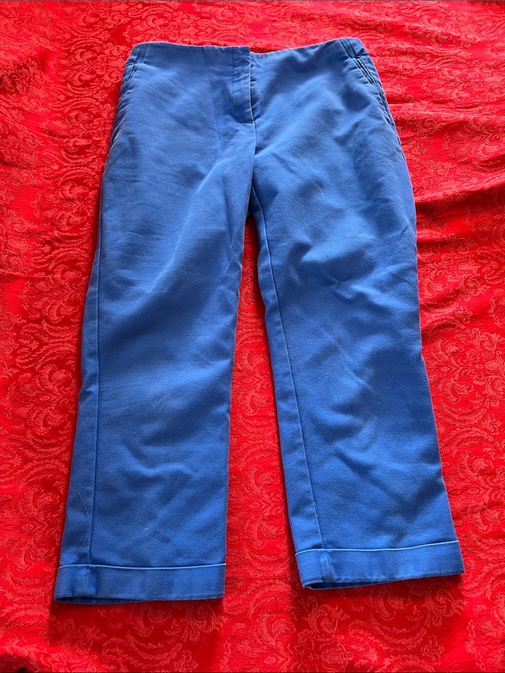Chico’s So Slimming Women’s Size 0 Bright Blue Capri Pants Stretch Cotton